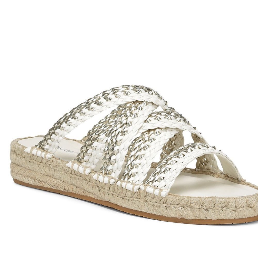Donald Pliner Women's Rhonda Metallic Woven Leather Sandals